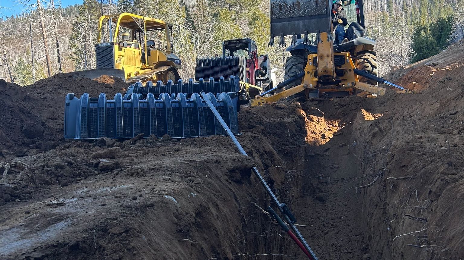 Underground utility pipe installation